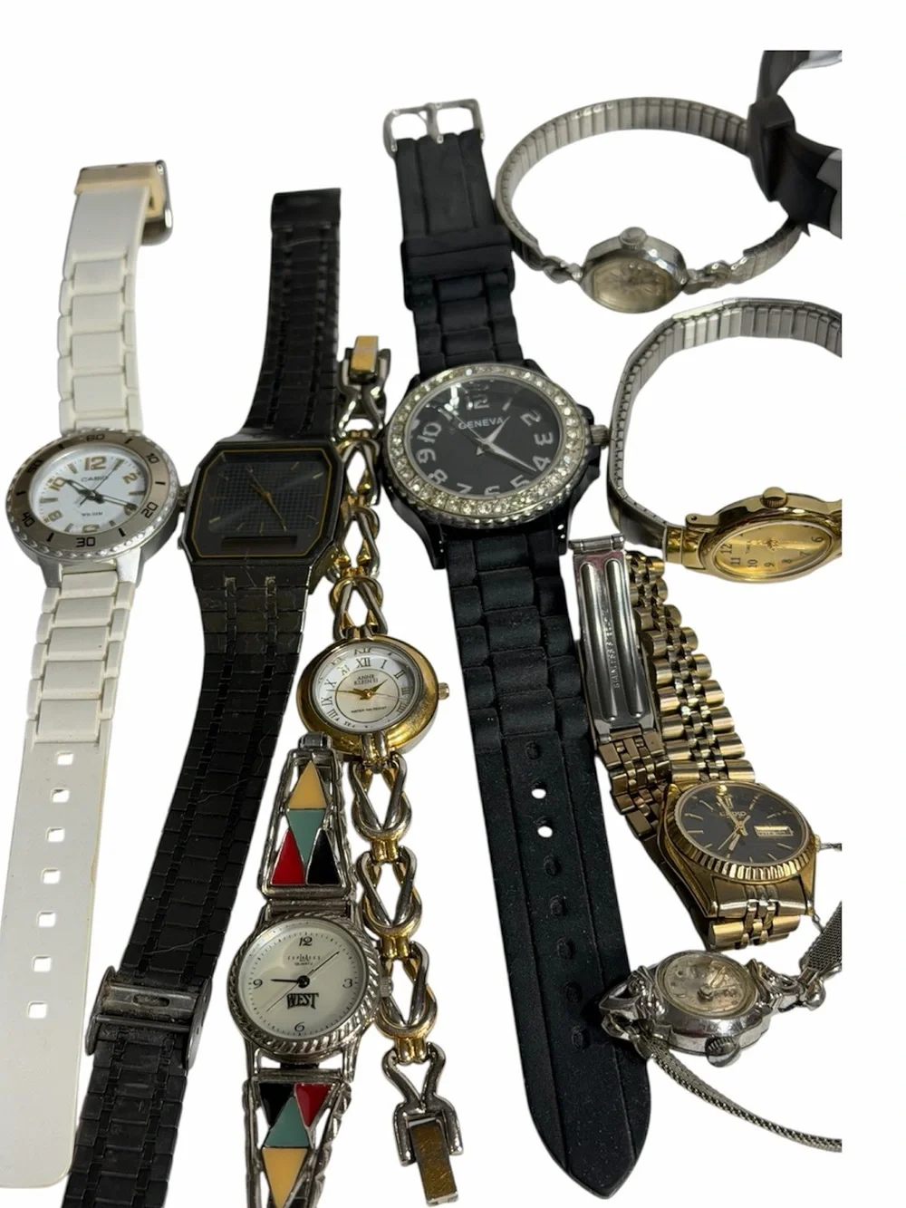 Lot of Watches for Parts & Repair Unisex Need Batteries Untested Vintage